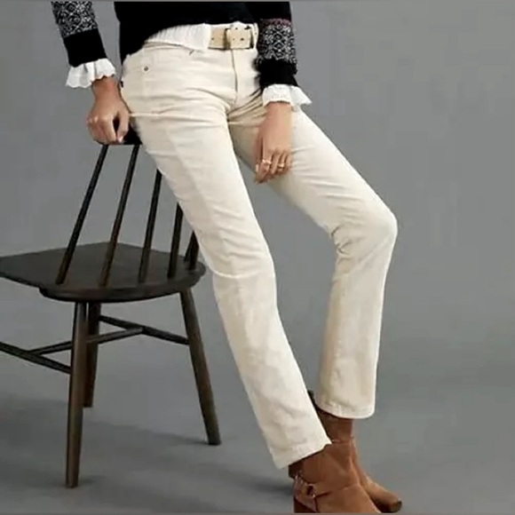 Anthropologie Pilcro Cream Pants Slim Boyfriend Size 27 - Picture 3 of 12